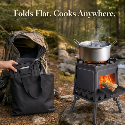 StickBlaze Foldable Wood Burning Stove - Never Pack Camp Fuel Again