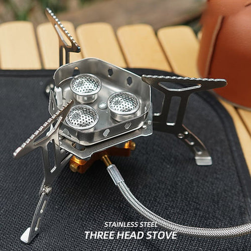 📢📢50% OFF !! ⏰Camping Gas Burner – 5800W, Piezo Ignition, Windproof 🔥