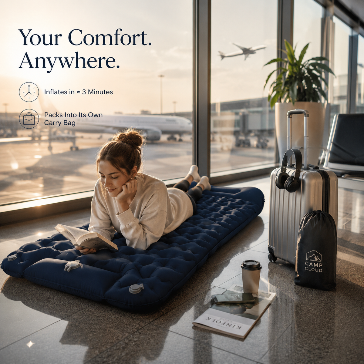 CampCloud Inflatable Mat Instant Comfort - Anywhere You Go