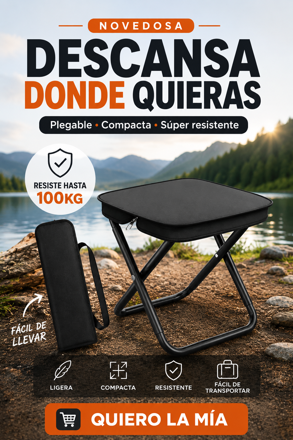 Silla plegable novedosa / X2 Unidades
