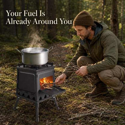 StickBlaze Foldable Wood Burning Stove - Never Pack Camp Fuel Again